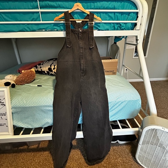 Light wash black overalls size medium - Picture 1 of 7